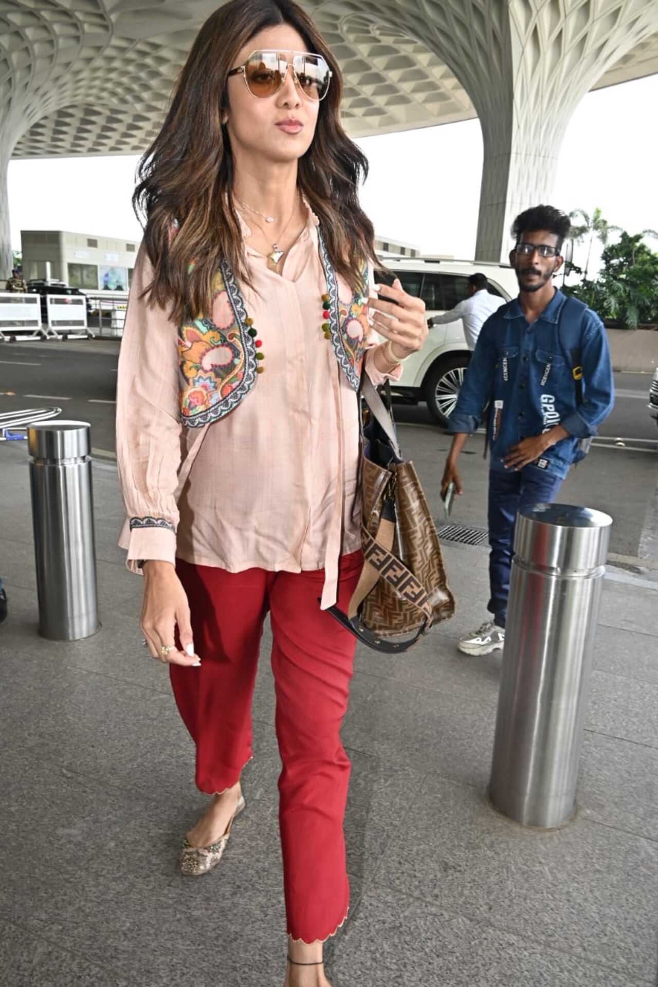 Shilpa Shetty was at the airport today